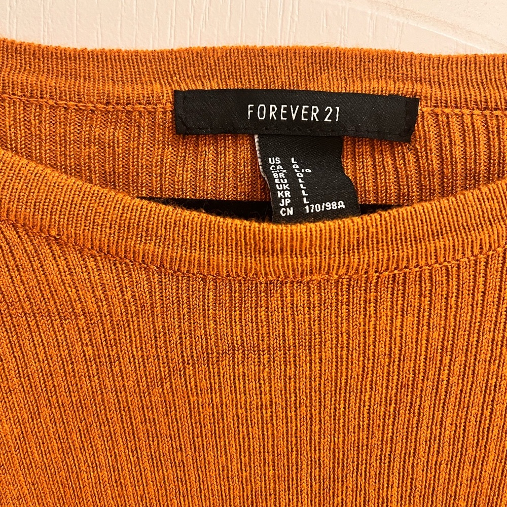 Orange Ribbed Sweater - Picture 2 of 3